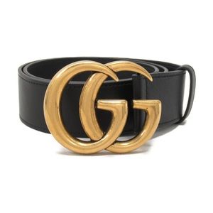 Black Leather Gucci Belt